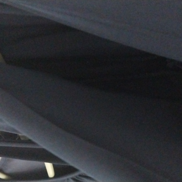 Navy orange tan three quarter sleeve dress - Picture 4 of 4